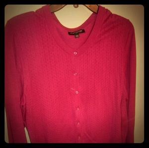 Bright pink sweater, banana republic